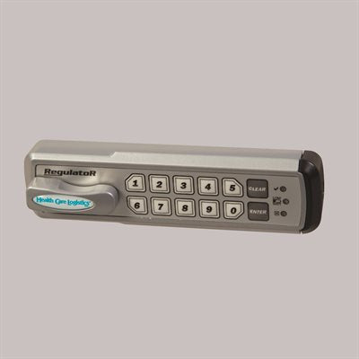 Horizontal keyless entry digital lock with 5/8? spindle and five-button keypad for cabinets and lockers