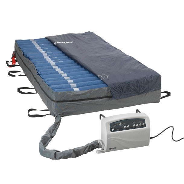 Top-down view of Med-Aire Plus bariatric air mattress showing pillow function and individual air cells for optimal immersion and comfort