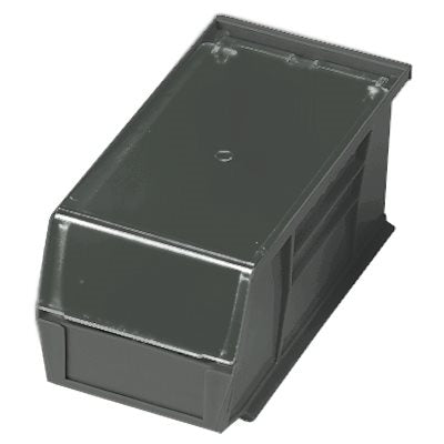 1410 Akro Bin with clear lid, 5.5 inches wide by 5 inches high by 11 inches deep, stackable storage container