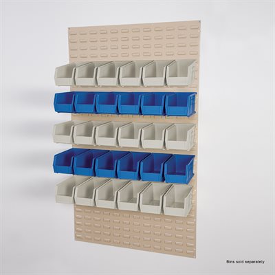 X-Large louvered bin panel measuring 36 inches wide by 61 inches high for heavy-duty wall storage solutions