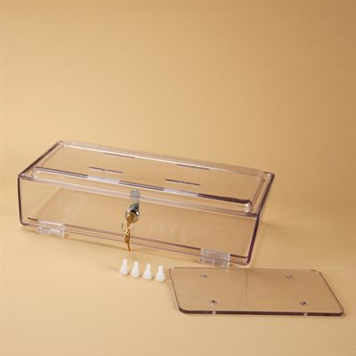 Deluxe PETG refrigerator box with key lock for secure medication storage