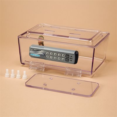 Deluxe keyless entry refrigerator lock box with tamper-proof PETG body and digital access