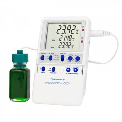 Traceable Memory-Loc USB datalogging thermometer with glycol bottle probe and Traceable certificate