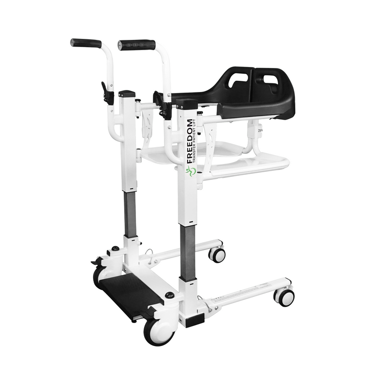 Freedom Electric Patient Lift with commode pail and support strap