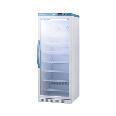 Accucold Pharma-Vac 12 cu ft medical refrigerator with glass door, adjustable shelves, CDC compliant for vaccine storage