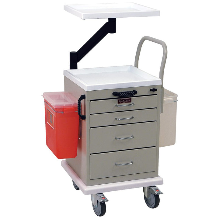 IV Start Cart with 4 drawers and articulating arm for safe IV procedures
