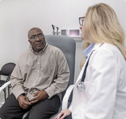 Side view of 4070 Manual Back Exam Chair showing manual backrest and front storage drawer
