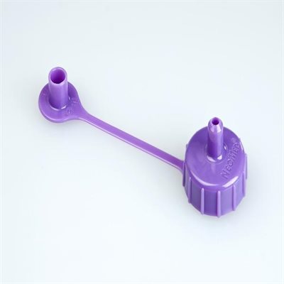 20mm purple pharmacy bottle cap, ENFit syringe compatible, latex-free, 25 pack