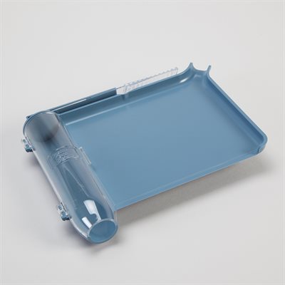 Right-handed tablet counter with ergonomic spatula and latch lid, 7.75x6.125x1.375 inches