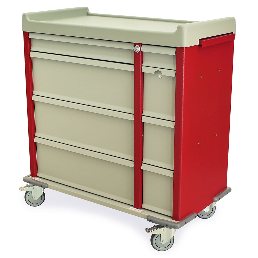 Aluminum punch card medication cart for nursing homes with 750 capacity