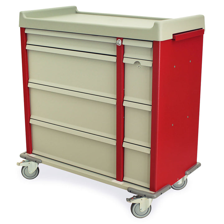 Aluminum punch card medication cart for nursing homes with 750 capacity