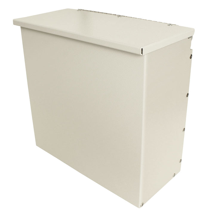 Aluminum 4 gallon waste container with cover for Harloff medical carts silo view