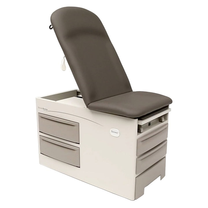 Access Medical Exam Table with backrest adjusted for patient comfort