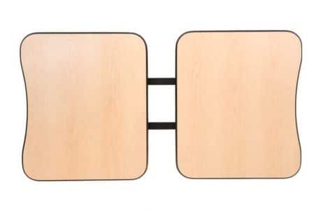 Height-adjustable EM2622-2SS wall table folded down, showcasing compact and efficient space-saving utility