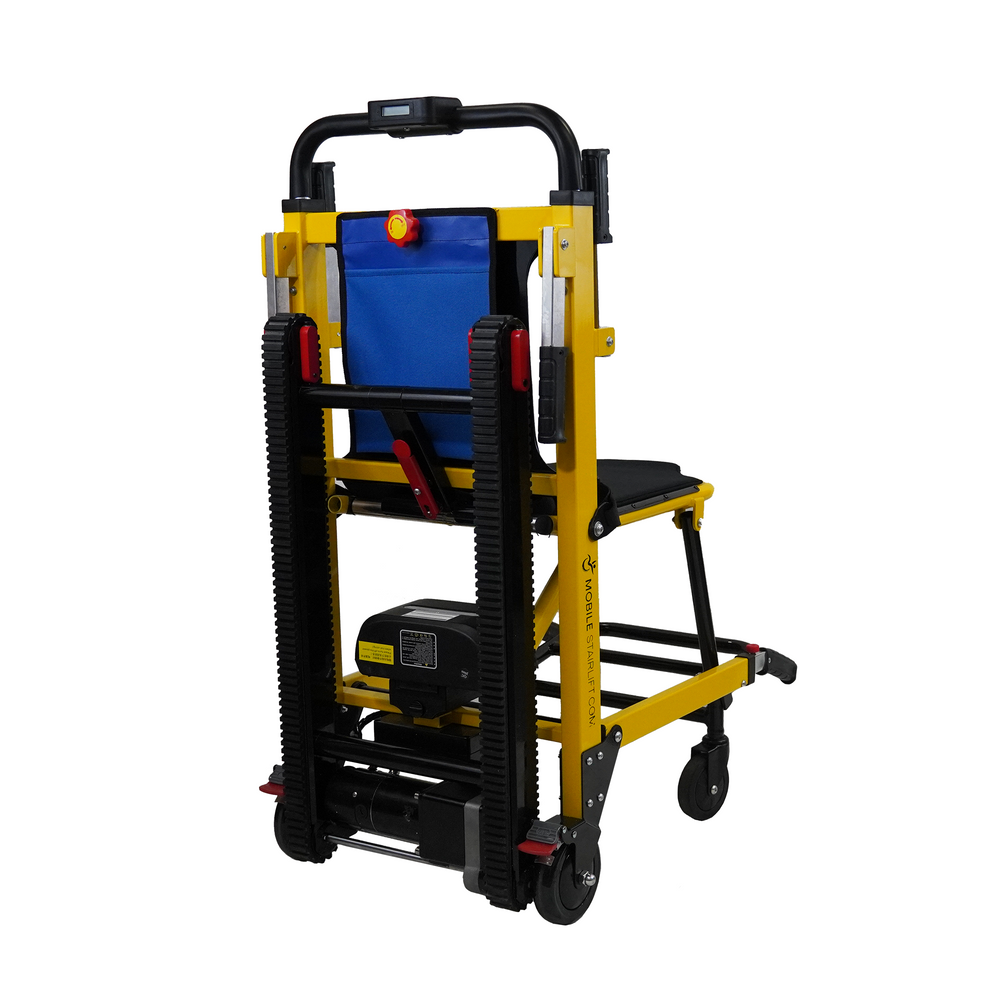Diagram showing battery location and components of the Genesis Portable Stairlift