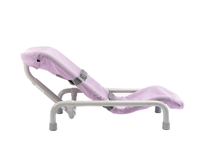 Contour Deluxe Bath Chair in 70-degree tilt position with ComfortMesh