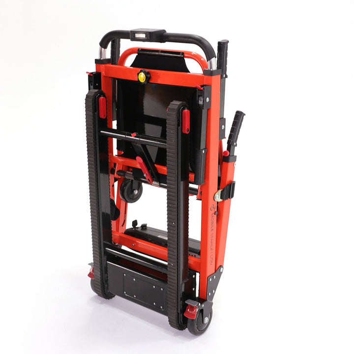 Atlas stairlift folded compactly for vehicle or closet storage