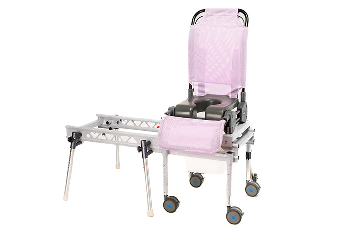 Ultima Access Foldable Tub Base attached to rolling frame