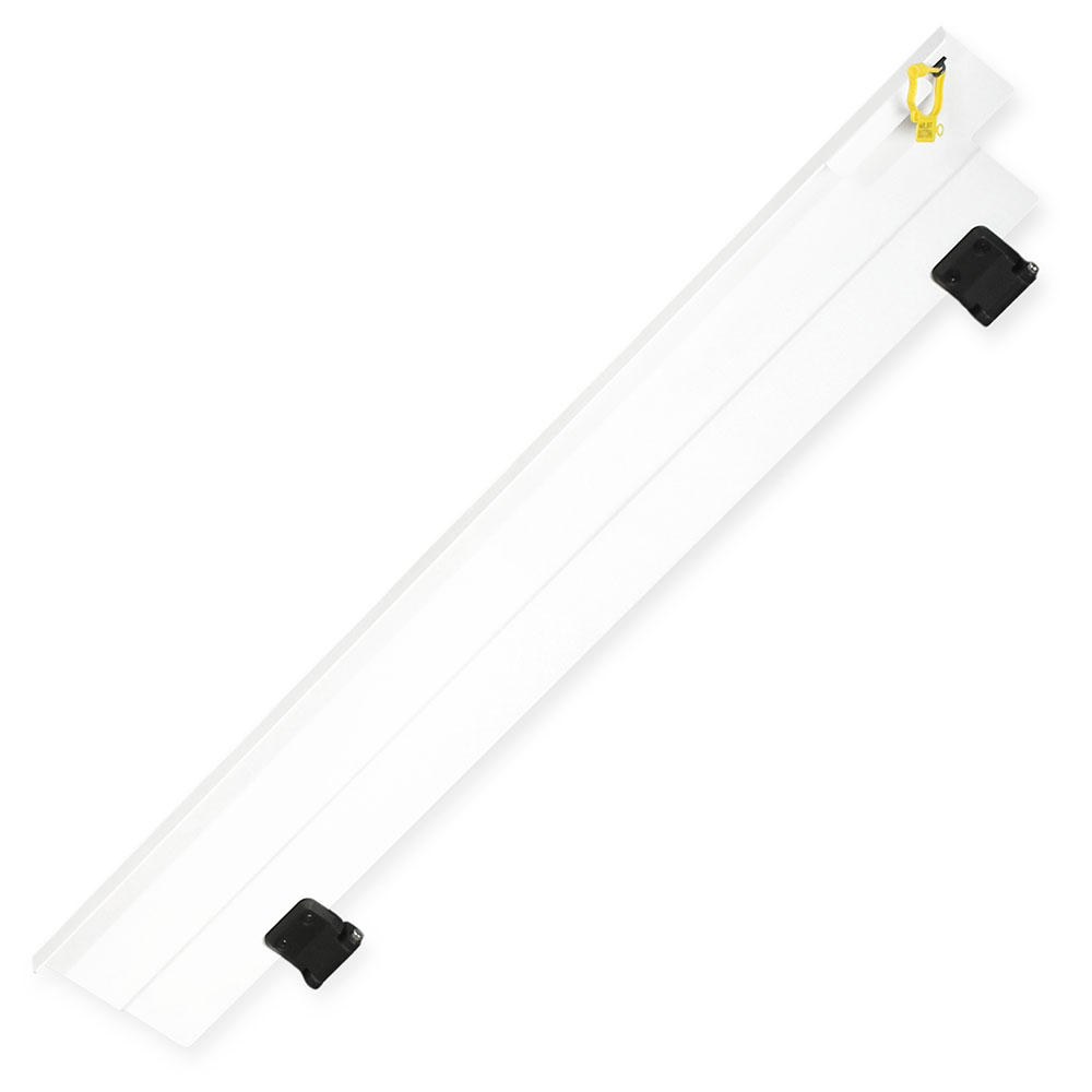 White breakaway lock bar with yellow numbered seal attached