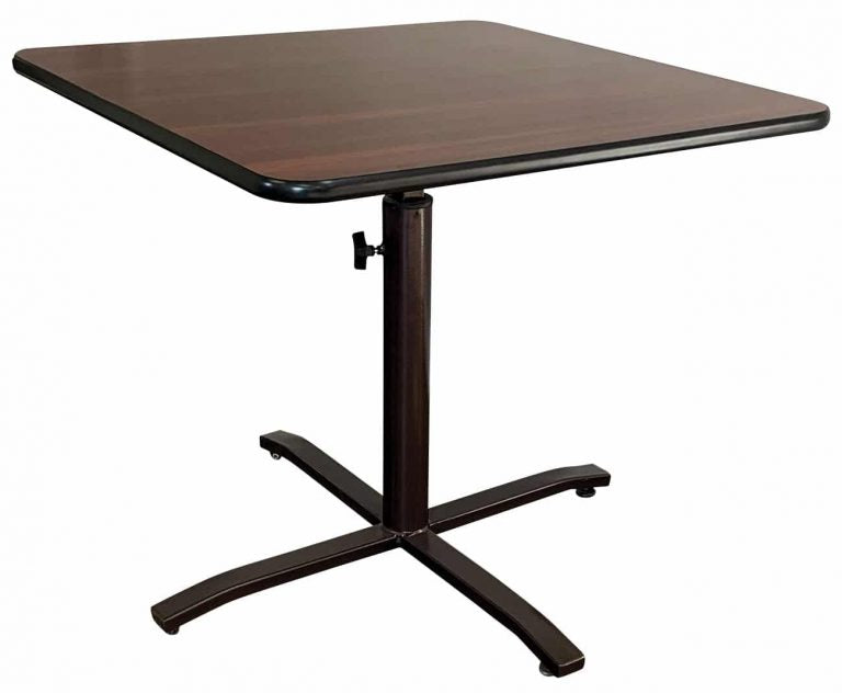 Adjustable Height Square Table TCA with 4-seat design, ergonomic surfaces, and steel frame for flexible workspace or care settings