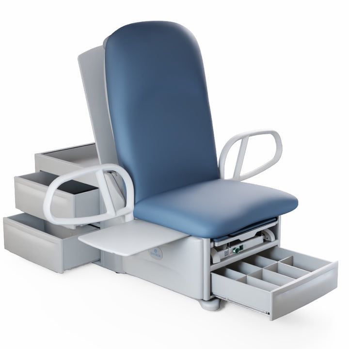 Access High-Low PLUS Exam Table showing ComfortGrip™ handles and foot control – ADA Compliant – Image 2