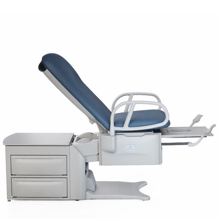 Close-up of Brewer Access PLUS Exam Table pelvic tilt and drawer warmer features – Image 5
