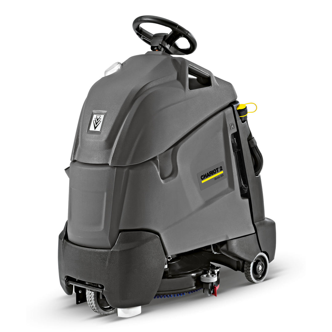 Chariot™ 2 iScrub 20 Deluxe : autolaveuse autoportée qui nettoie 50 % plus de sol (brosse en polyéthylène)