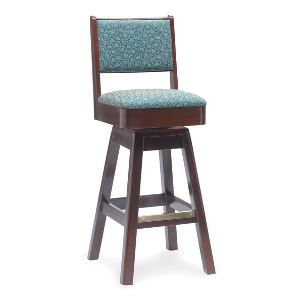 Taburete de bar giratorio con puerto USB y asiento tapizado HC6402USBS