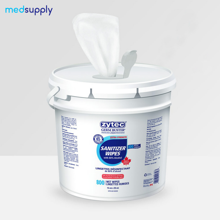 Tuez les germes rapidement : lingettes désinfectantes Zytec (80 % d'alcool)