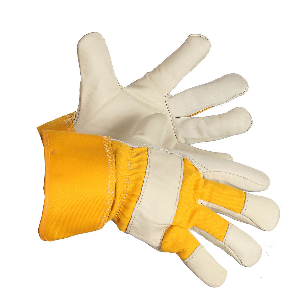 ForceField "Jack Hammer" Grain Leather Work Glove, Foam and Fleece Lined