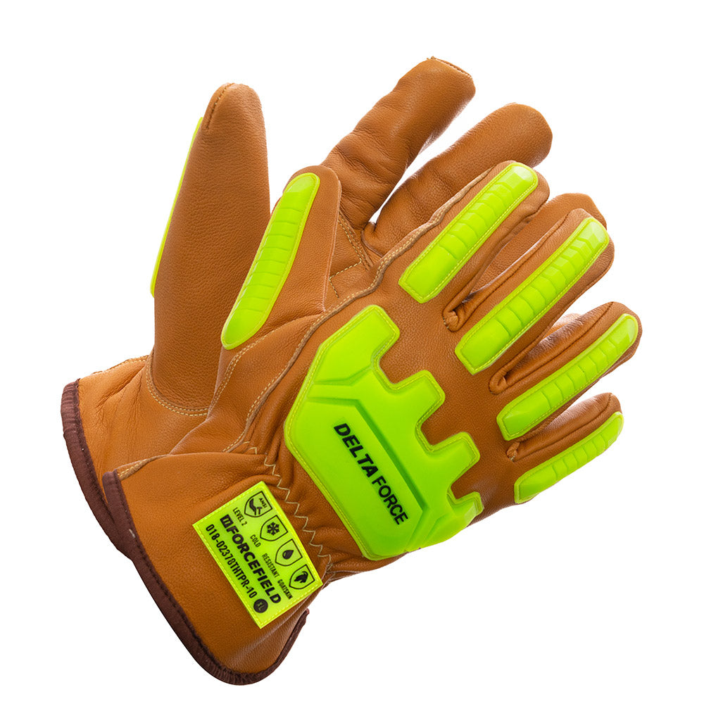 ForceField Deltaforce Premium Cut Resistant Goatskin Winter Impact Glove with Thinsulate