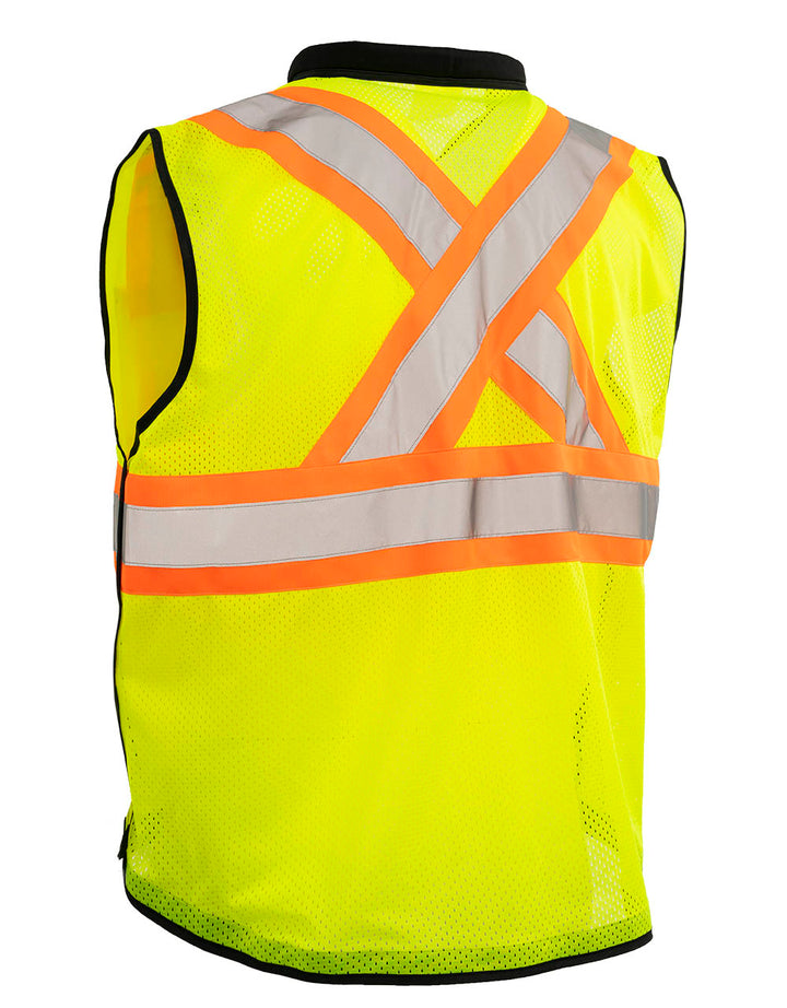 Chaleco de seguridad vial de alta visibilidad con cremallera ForceField