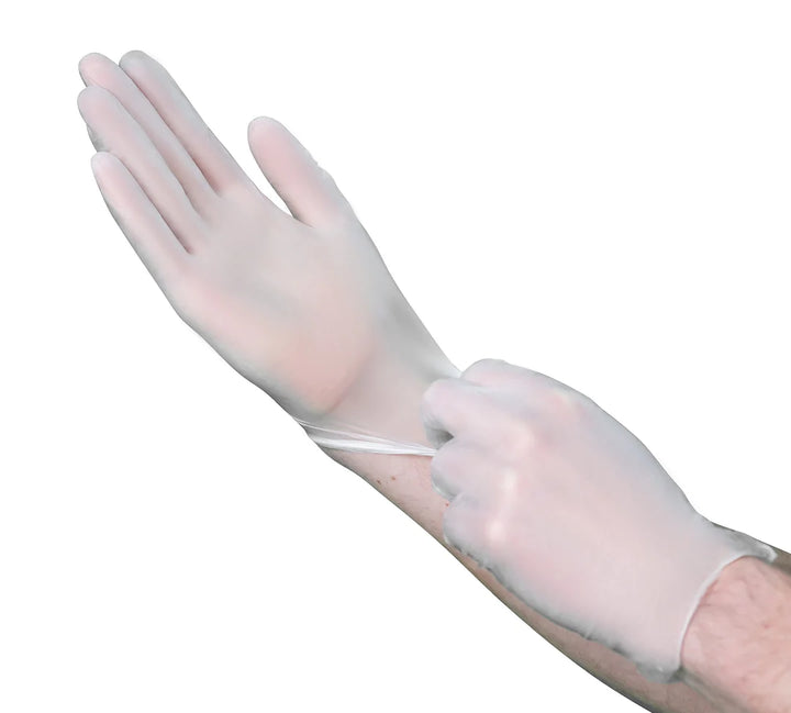 Gants industriels poudrés en vinyle VGuard 3 Mil - Paquet de 100