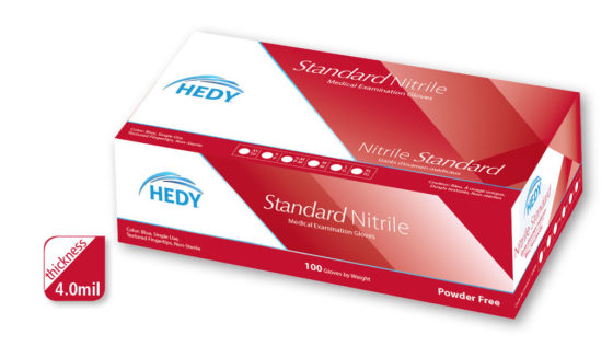 HEDY® STANDARD NITRILE 4 MIL Protection fiable contre les blessures