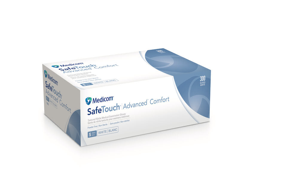 SafeTouch Advanced Comfort Nitrile Glove Powder Free Textured White