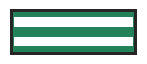 id sheet tape striped: Color: White/Kelly Green
