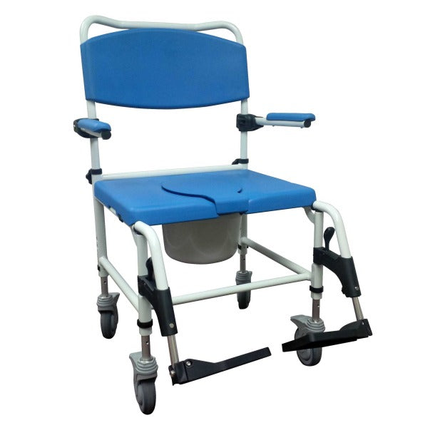 Bariatric Aluminum Rehab Shower Commode Chair: Comfortable and Sturdy Solution