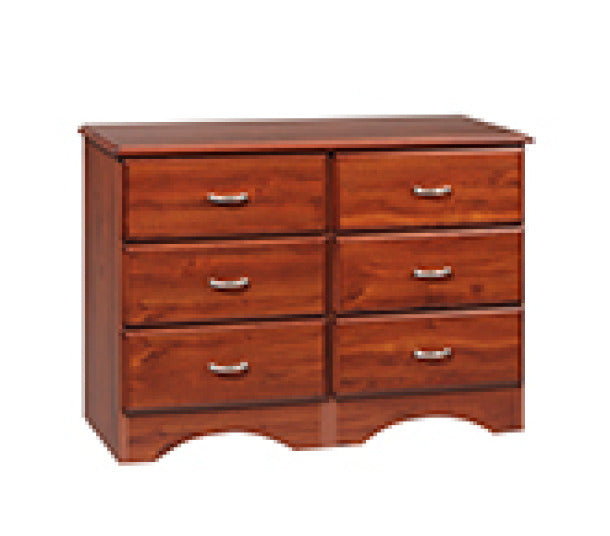 6 Drawer Chest - durable storage chest with 6 drawers, high-pressure laminate top, solid wood edges, ventilated back, 100 lbs drawer capacity