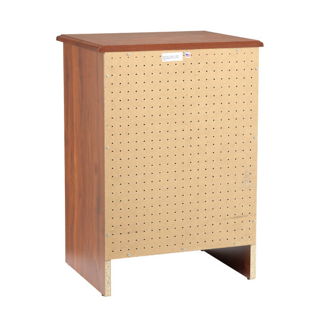 1 Drawer Bedside Cabinet - front view showing drawer and door, smooth epoxy-coated slides, European hinges