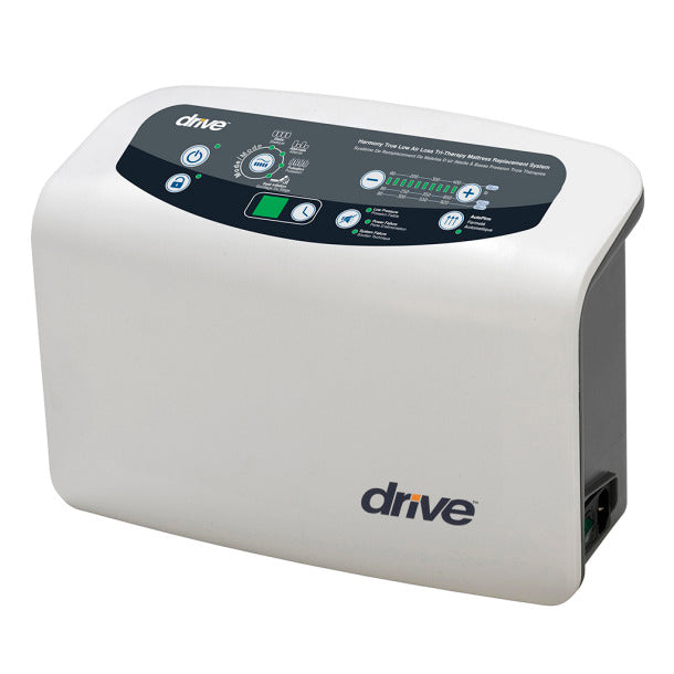 Close-up of CPR valve on Harmony Tri-Therapy Mattress for emergency rapid deflation and patient safety