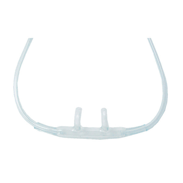 Extra Soft Cozy Cannula with curved nasal prongs and ultra-soft latex-free tubing designed for high-flow oxygen therapy up to 15 LPM