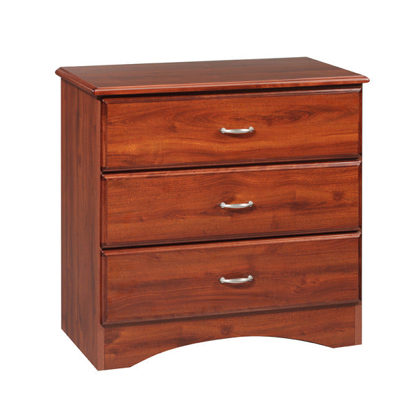 3 Drawer Chest - patient room furniture chest with high pressure laminate top, solid wood edges, epoxy coated drawer slides, 1 per box