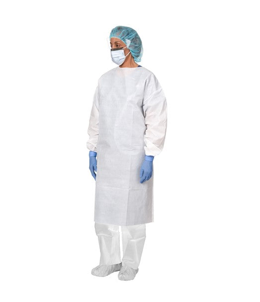 Blouse d'isolement Tyvek Precept à couverture complète - Taille : universelle, 45" x 56"