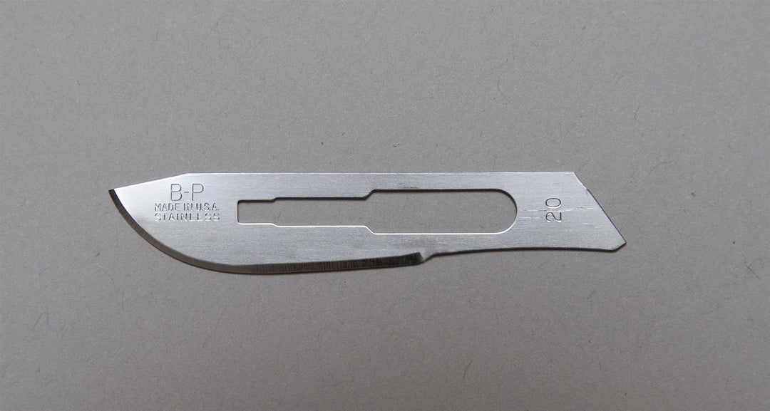 Cuchillas de acero inoxidable Bard Parker: Tamaño: 20