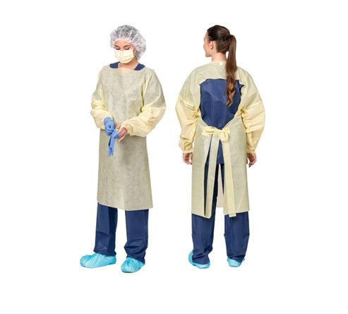 Protección segura: bata de aislamiento Precept que cubre la cabeza: tamaño: extragrande, 49" x 43,5"
