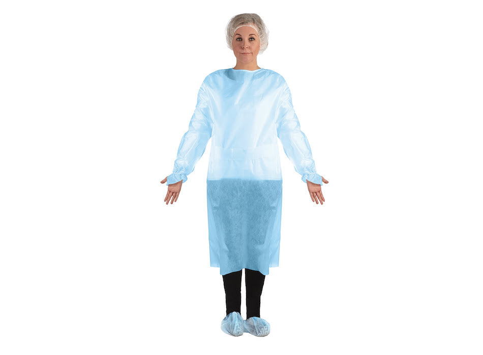 Over-The-Head Design Polyethylene Isolation Gown