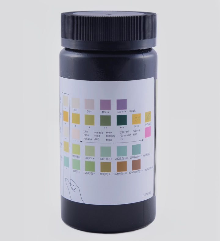 Tira reactiva para análisis de orina de 5 parámetros