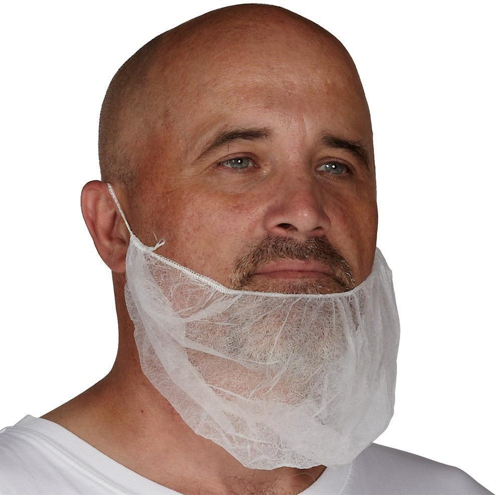 Protège-barbe ForceField, polypropylène blanc, SAC/100 pièces