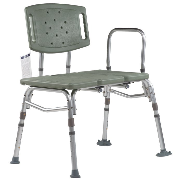 Dynarex Bariatric Tub Transfer Bench - Heavy Duty Shower Chair
