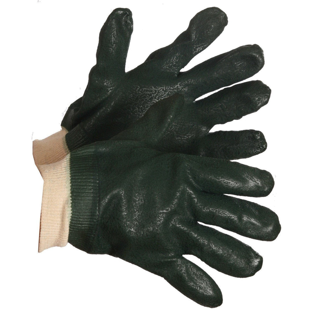 Gants résistants aux produits chimiques ForceField, PVC vert, poignet tricoté